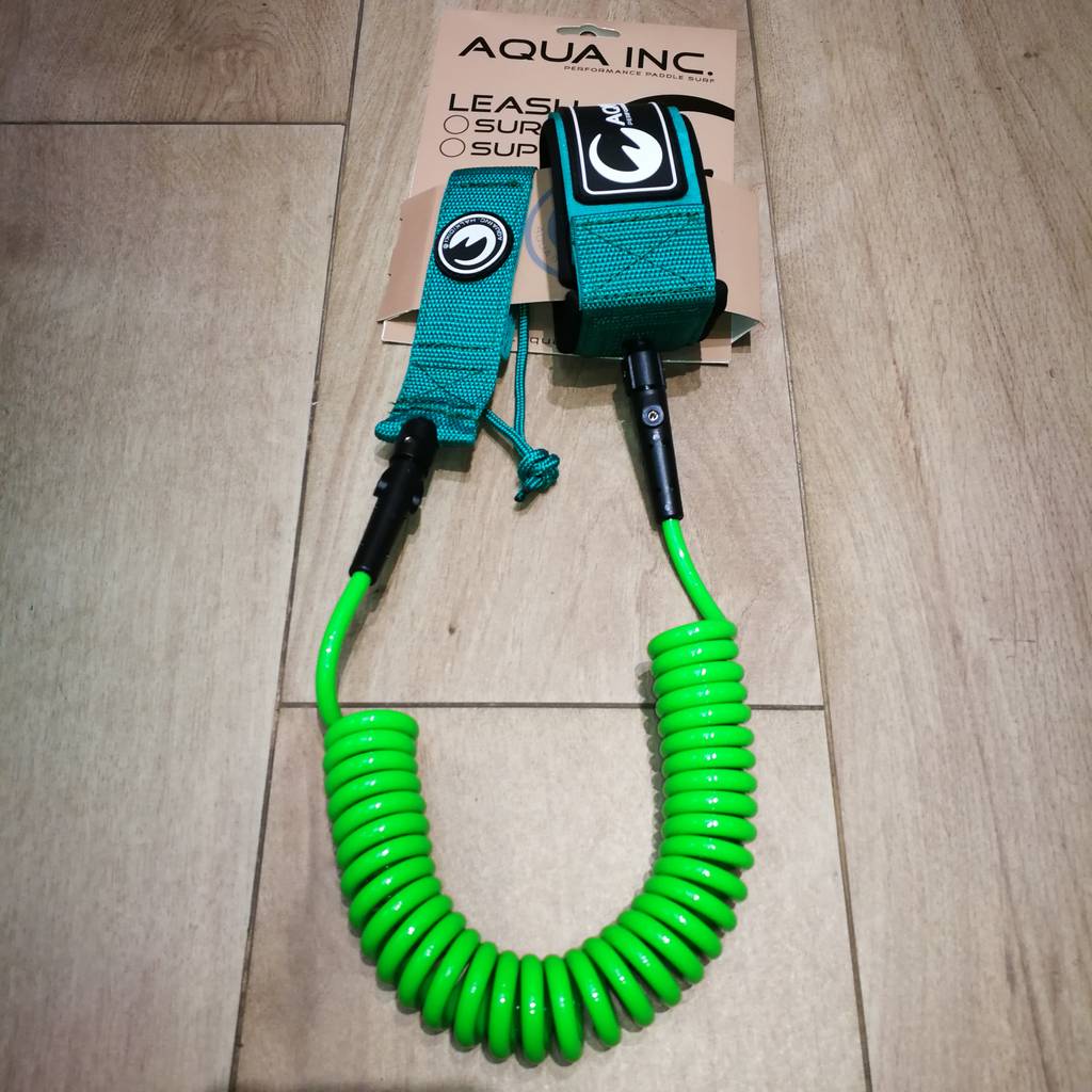 Aqua Inc Coiled Leash, 10ft, Ankle