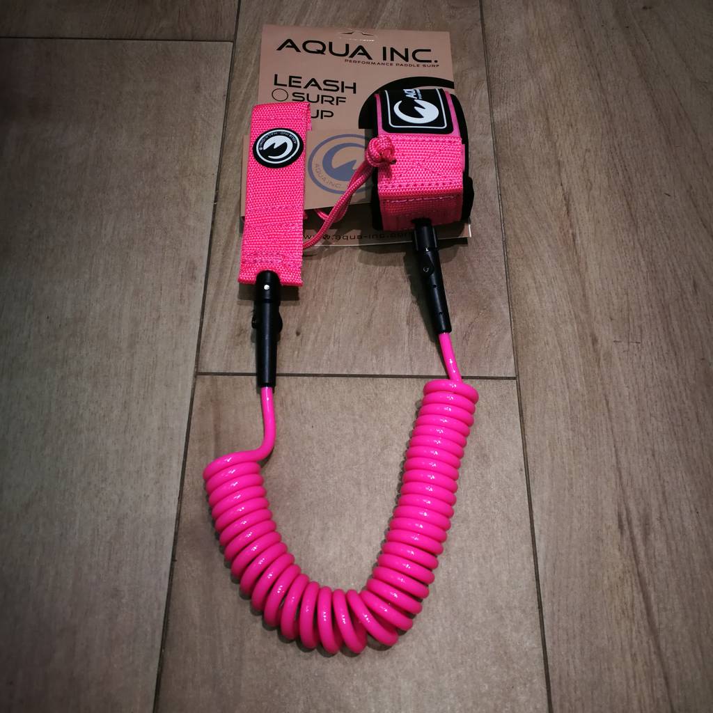 Aqua Inc Coiled Leash, 10ft, Ankle