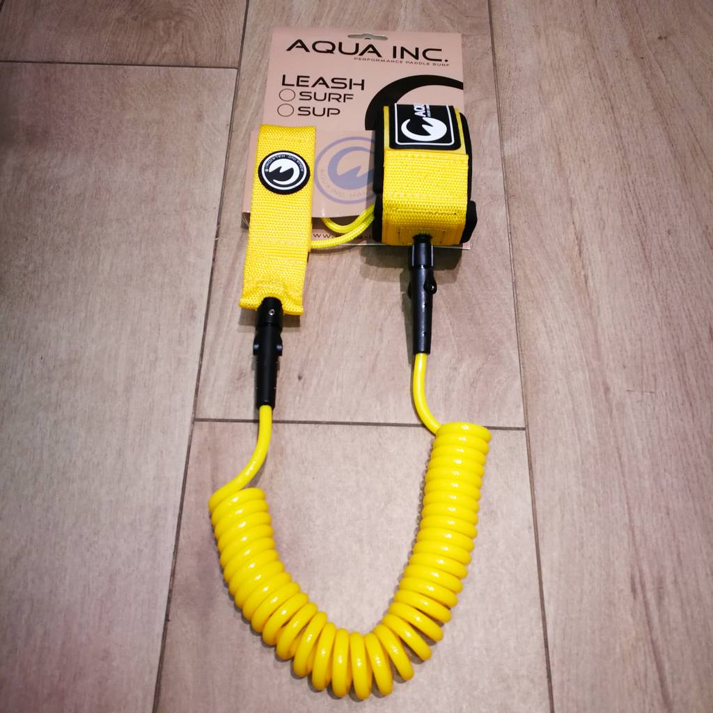 Aqua Inc Coiled Leash, 10ft, Ankle