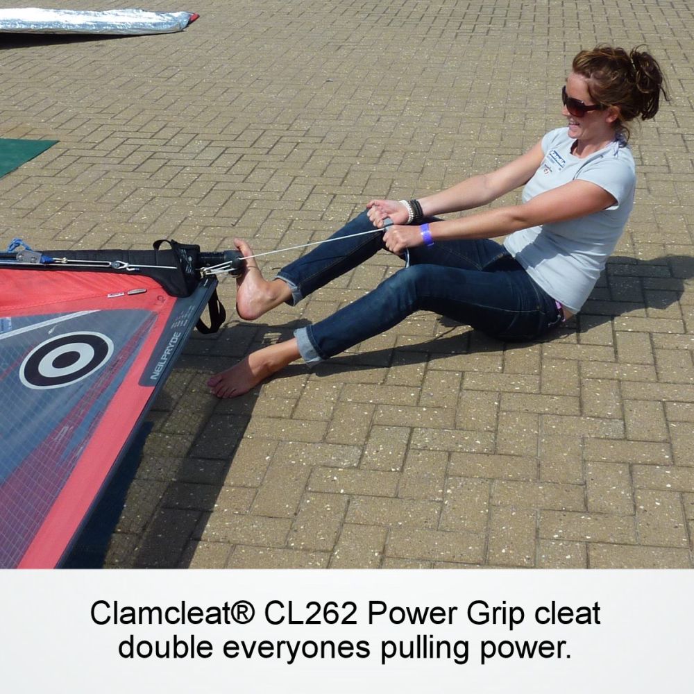 Clamcleat CL262, two hand downhaul