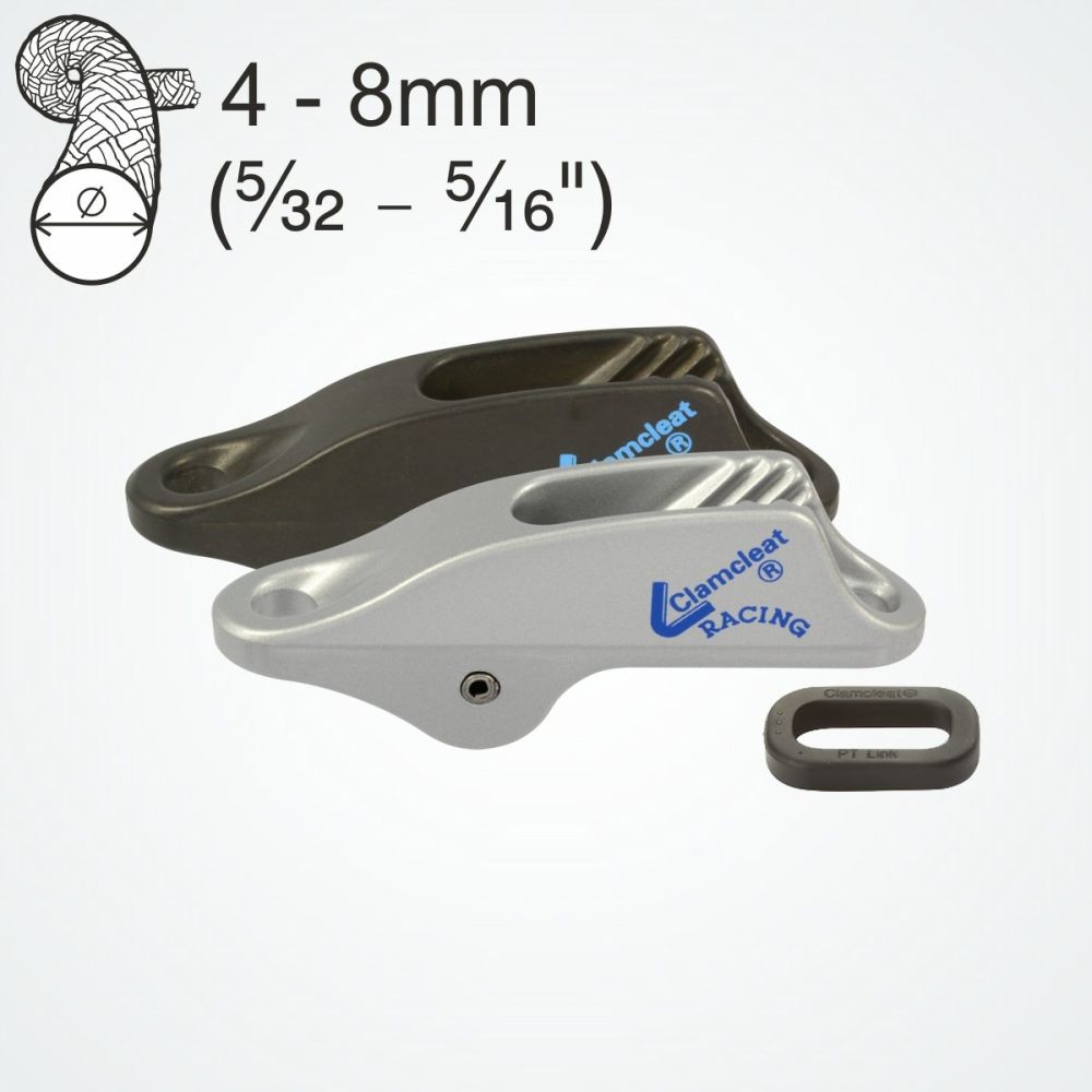 Clamcleat CL253, harness lines cleat